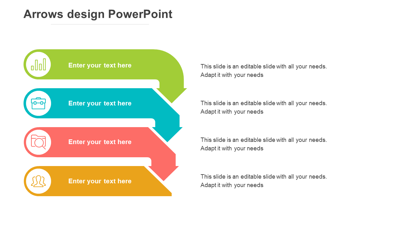 arrows design powerpoint template